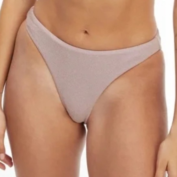 NWT Good American Sparkle Better Lilac Gold Bikini Bottom - Picture 1 of 10